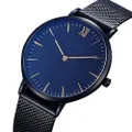 Men Classic Gold Geneva Quartz Stainless Steel Wrist Luxury Roman Numerals Watch Multi A