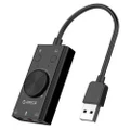 ORICO NEW SC2 Multi function Driver free Sound Card for Tablet Laptop Desktop Audio Black
