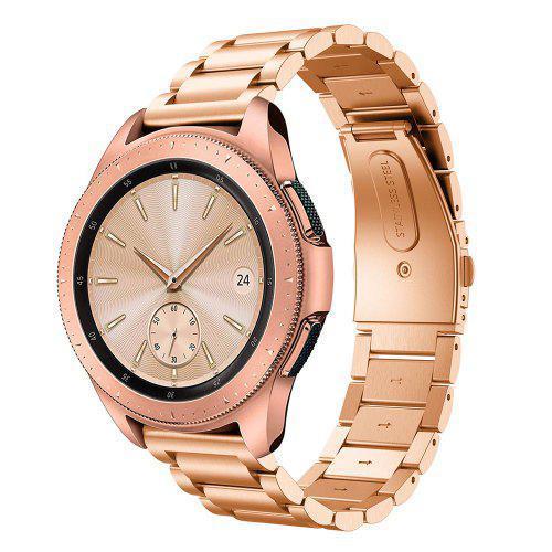 Stainless Steel Watch Band Wrist Strap for Samsung Galaxy Watch 42MM SM R810 Rose Gold