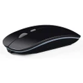 Rechargeable Wireless Slim Mouse Fast Charge Desktop Laptop Game Black