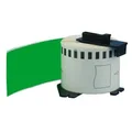 10 x Brother DK-22205 DK22205 Generic Black Text on Green Continuous Paper Label Roll 62mm x 30.48m