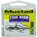 Mustad Fine Worm Chemically Sharp Fishing Hook 32813NPBLM #8