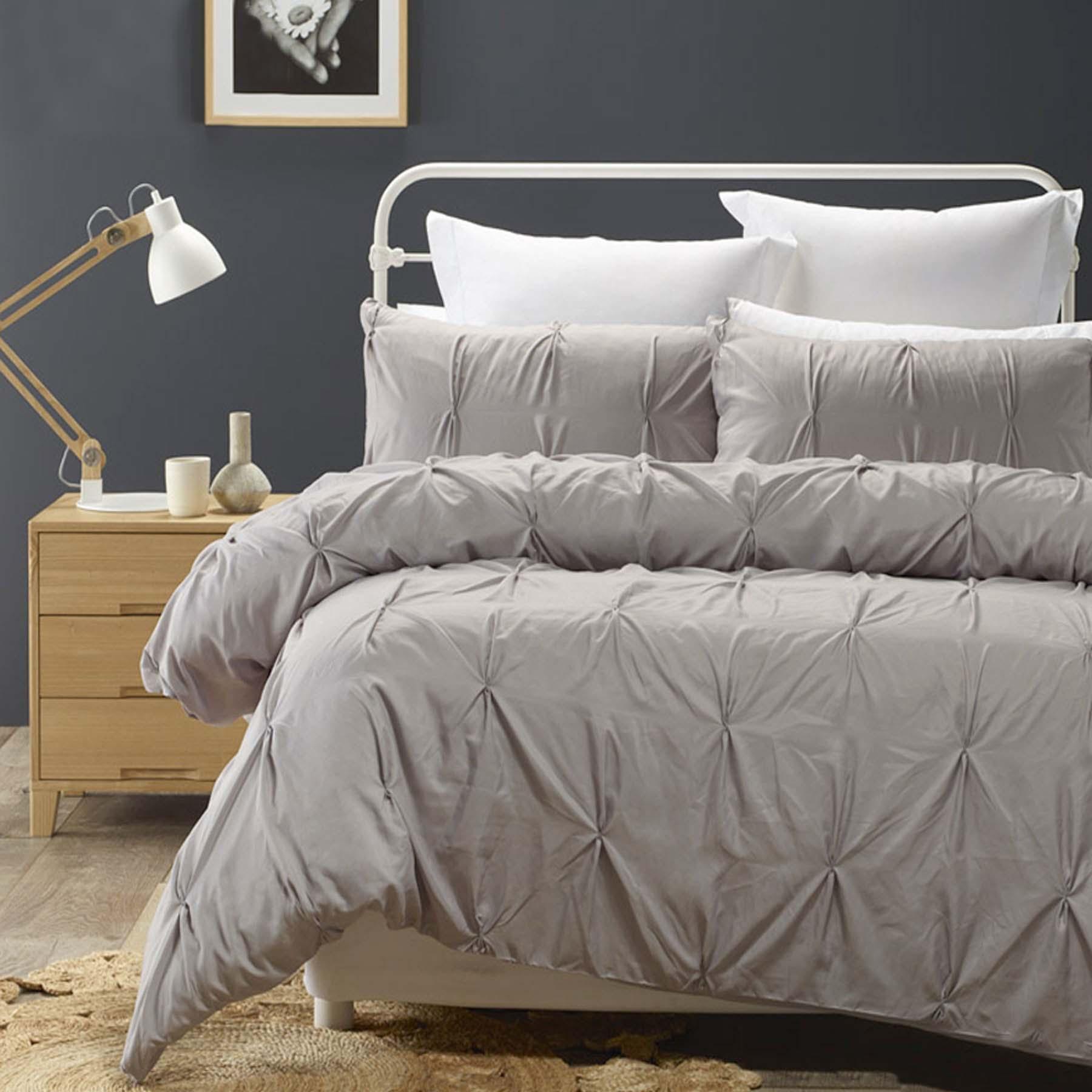 Phase 2 Renata Grey Quilt Cover Set QUEEN