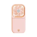 GoodGoods Portable Mini Fan With Neck Lanyard Air Conditioner Small Fan USB Rechargeable Foldable 5 in 1 As Phone Holder & Power Bank(Pink)