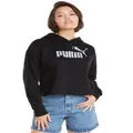 Puma Essentials+ Cropped Metallic Hoodie Womens