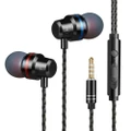 GoodGoods In-Ear Headphones Sports Running Noise Cancelling Compatible Wired Gift(Black)