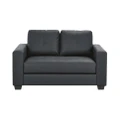 2 Seater Pu Leather Sofa Black