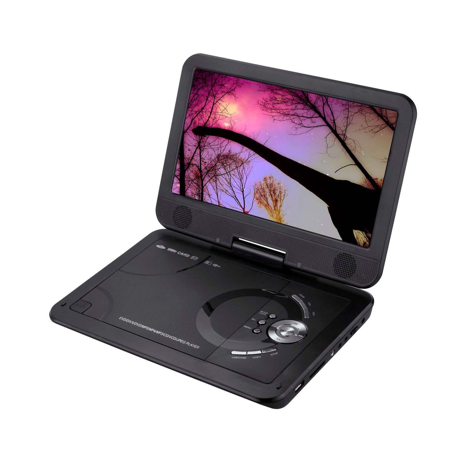 Lenoxx 10.1" Portable DVD Player w/ 270-Degrees Swivel-Screen & Rechargeable