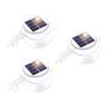 Lenoxx Solar Multipurpose Light (3-Piece, White) w/ Screw & Mount, Energy-Saving