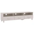 TV Cabinet "HAMAR" White 158x40x40 cm Solid Wood Pine vidaXL