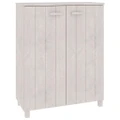 Shoe Cabinet "HAMAR" White 85x40x108 cm Solid Wood Pine vidaXL
