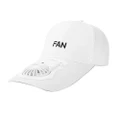 GoodGoods Summer Sun Hat with Mini Fan 3 Wind Speeds Outdoor Shade Peaked Cap USB Rechargeable for Women Men(White)