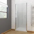ELEGANT Frameless Pivot Shower Screen Wall to Wall Bathroom Adjustable Shower Door 800x1900mm
