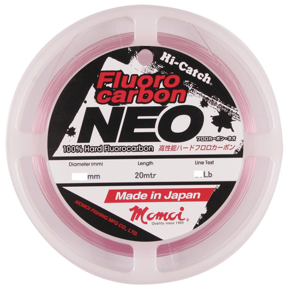 Momoi Hi-Catch Neo 20m FC Pink Fluorocarbon Fishing Leader #8lb