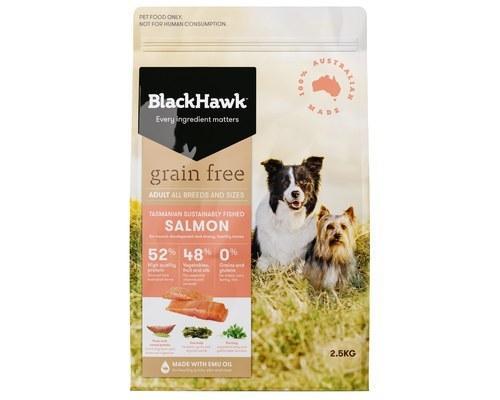 Black Hawk Grain Free 2.5kg Salmon Flavour Dog Food - Adult All Breed