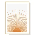 Sun Rise Gold Frame Canvas Wall Art Home Decor