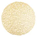 GoodGoods Dining Room Table Mat Round Place-mats Stain Resistant Anti-Skid Washable Mat (Gold)