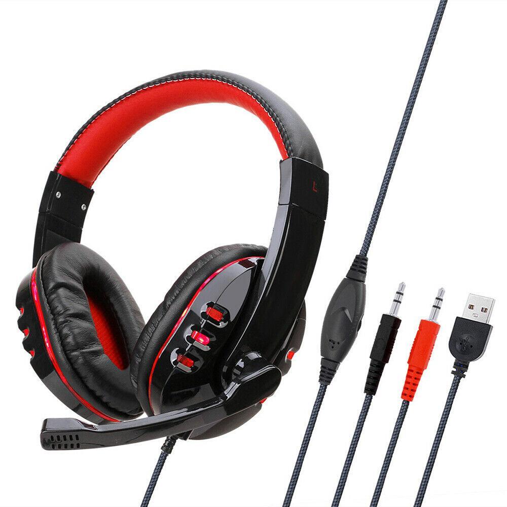 Over-ear Gaming Headset Headphone + Microphone for PC Laptop