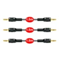 3pc Sansai 1.5m Stereo AUX/Cable Audio 3.5mm Male to M /Auxiliary Cord/Extension