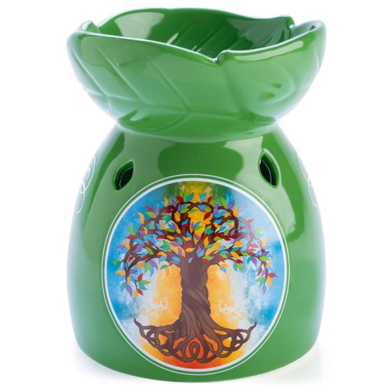 Crystal Wonderland Tree of Life Oil Burner Ceramic Wax Melts Tealight Candles Holder