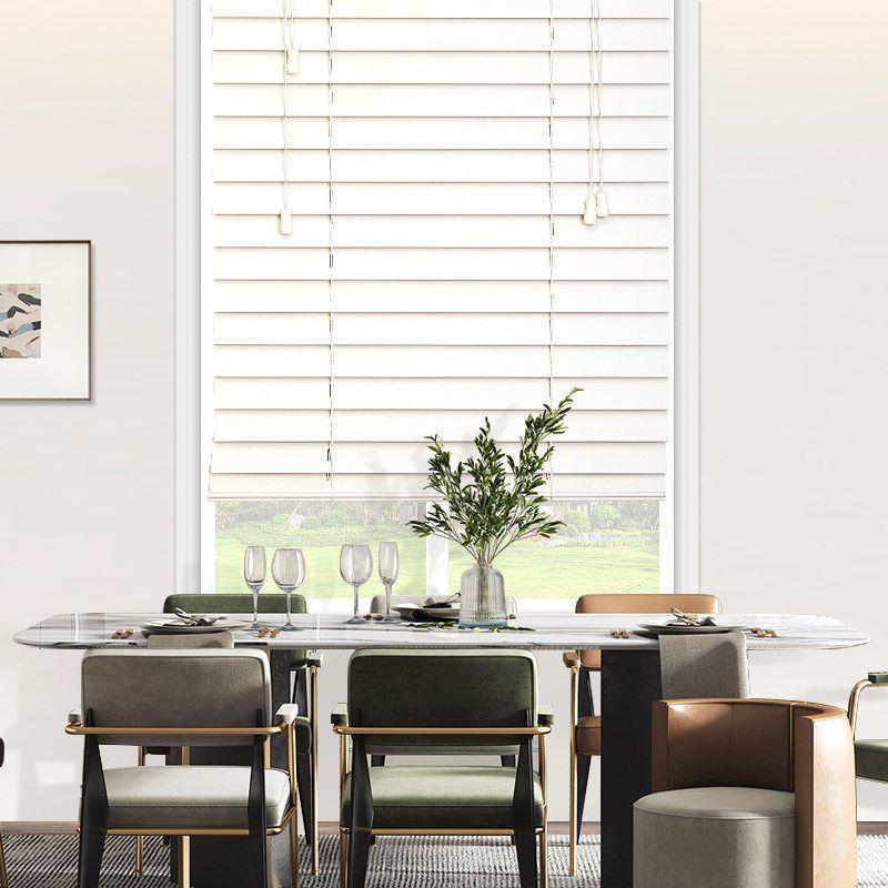 63mm Slat Smooth White Shutter Style Blinds 137cm or 225cm Drop
