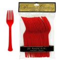 Red Apple Plastic Forks 20 Pack