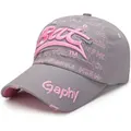 GoodGoods Chic 3D Bat Gaphy Embroidery Baseball Caps Hip Hop Hats(Grey)