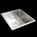 BRIENZ Handmade 1.5mm Stainless Steel Kitchen Sink with Square Waste - 430mm Single Bowl - Under/Top Mount
