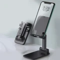 Adjustable and Foldable Phone Holder Stand - Double Fold - Folds to Flat - Great for Travelling or Taking to Work or when you go for a Coffee