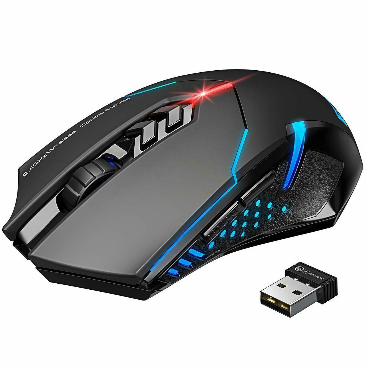 2.4GHz Wireless Gaming Mouse Optical Quiet Mice For Computer PC Laptop