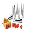 10Pcs Small Stainless Steel Bread Baking Cones Cream Horn Mould