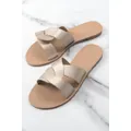 Sunbeam Cross Strap Slide Sandals, Size 8