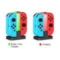 4 In 1 LED Charging Dock Station For Nintendo Switch 4 Joy Con Controllers Black