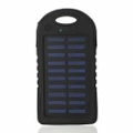 USB Portable Solar Power Battery Charger LED Light Black