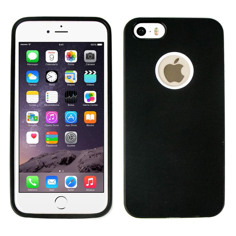 Silicone Case Cover With White Frame For Apple IPhone 6 Black black