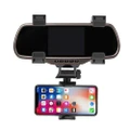 Universal Smartphone Holders Car Rear View Mirror Mount Holder Stand Black