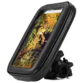 Water Proof Rotating Bicycle Bike Mount Handle Bar Holder Case for Apple iPhone 6 Plus Samsung Galaxy S4 S6 Edge etc. Black Size L