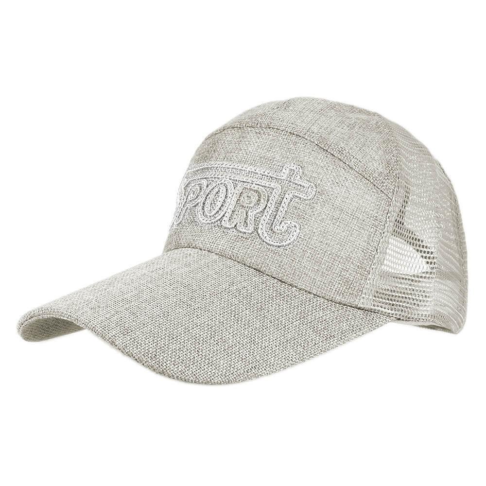 Spring Men and Women Baseball Cap Quick Dry Summer Visor Hat Breathable Casual Mesh Baseball Caps light gray