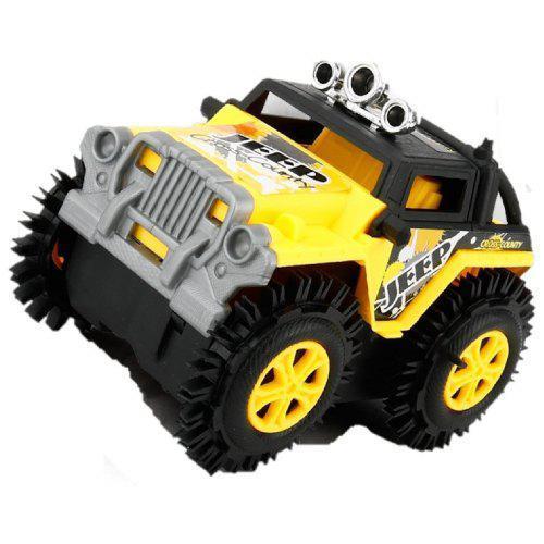Super Electric Cross country TrackTipping Jeep Car for kids Yellow