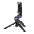 Andoer Universal Mini Phone Tripod Stand Handheld Grip Stabilizer with Adjustable Smartphone Clip Holder Bracket for iPhone 7 Plus 7 6 6 Plus 6s for Samsung Galaxy S7 S6 purple