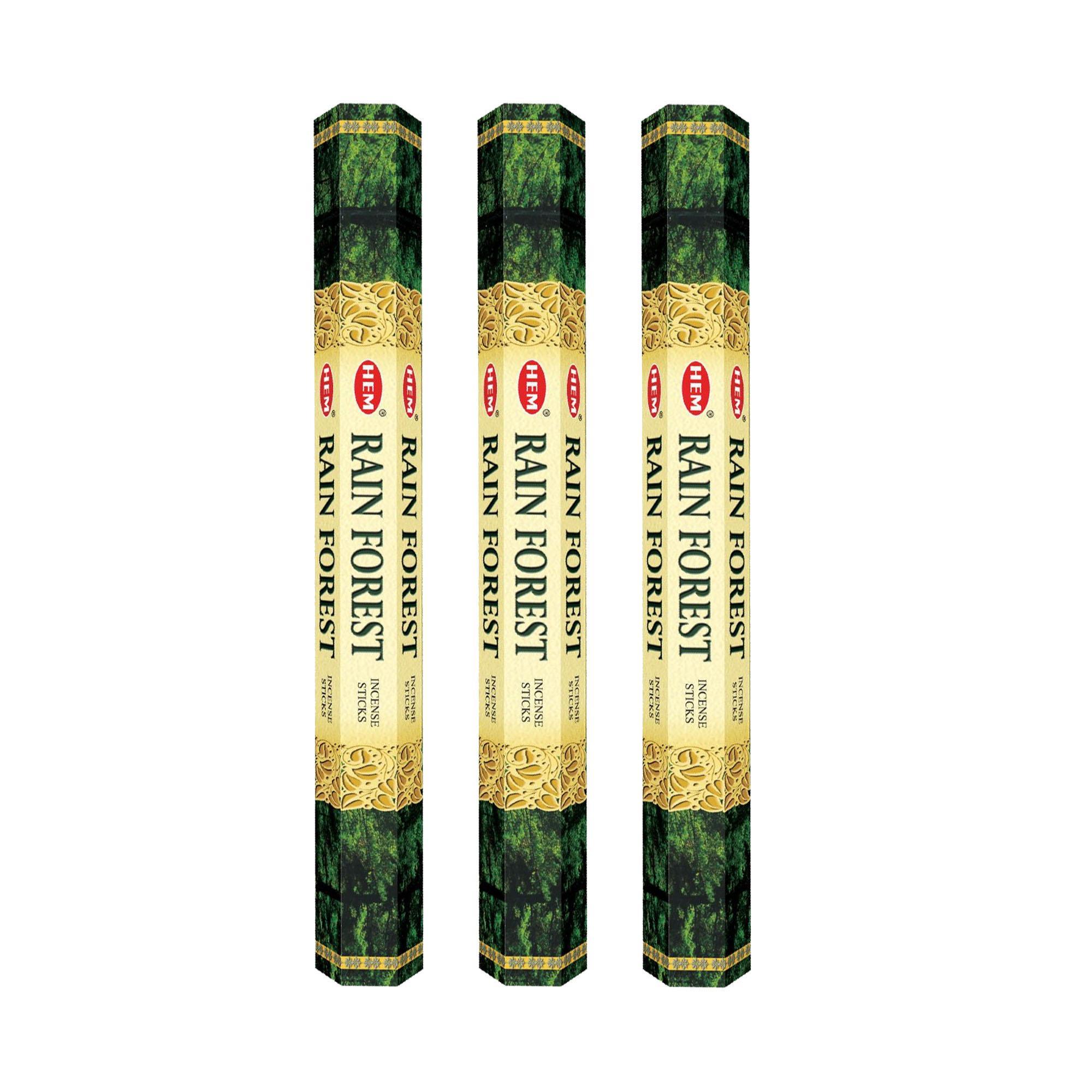 HEM Rain Forest Incense Hexagon Meditation Aroma Fragrance 60 Incense Sticks