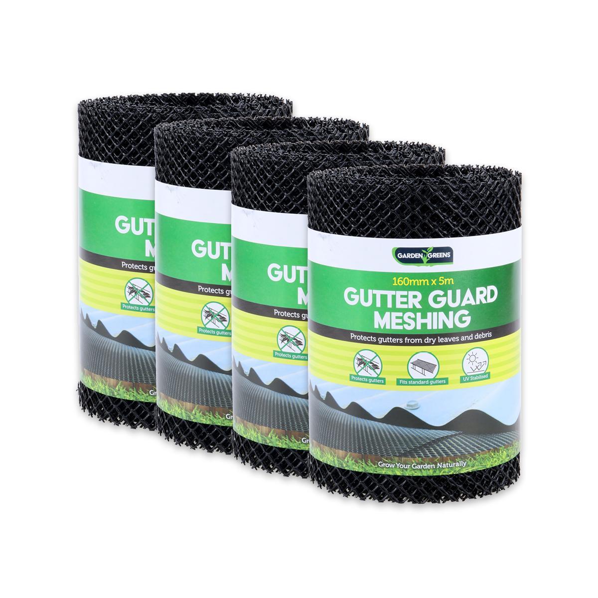 Garden Greens 4PK Gutter Guard Mesh Rust Resistant Adjustable Size 5m x 16cm