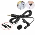 2x Lavalier Microphone 3.5mm Lapel Clip-on Mic for iPhone Android Smartphones PC