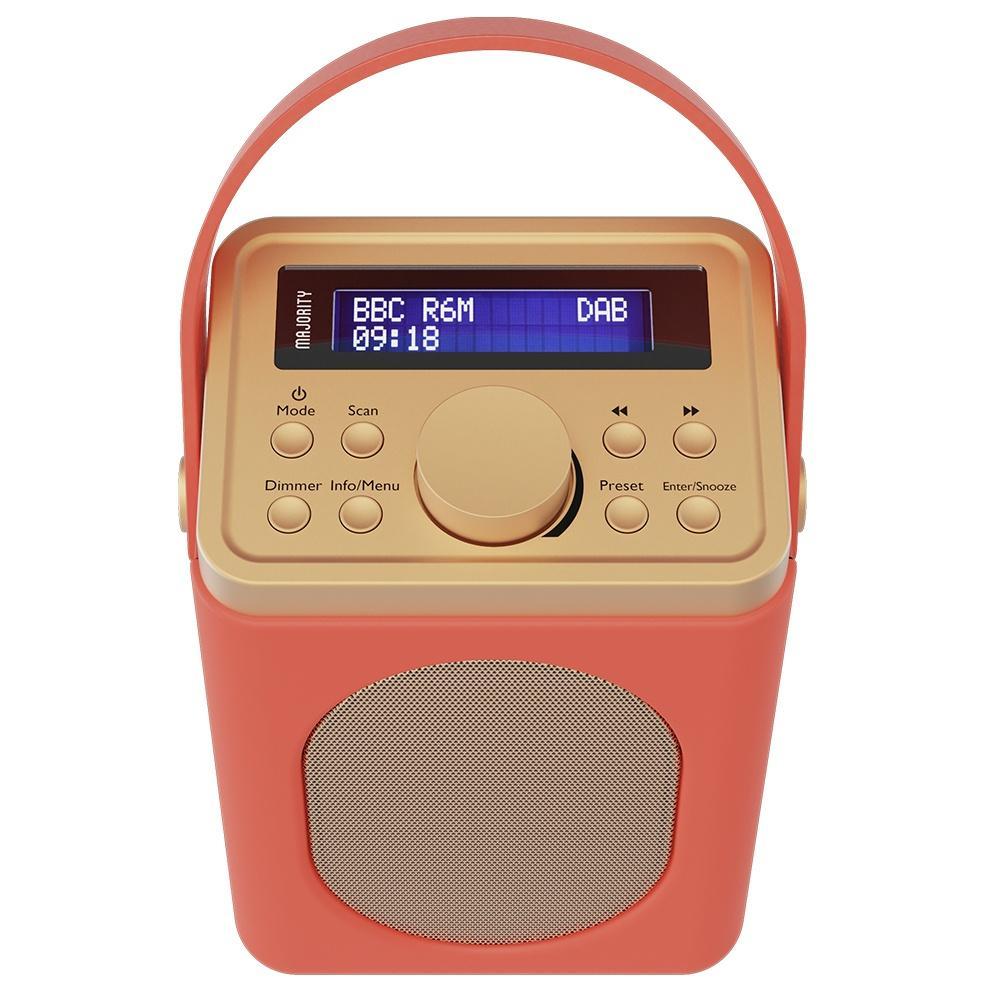 MAJORITY Majority Little Shelford DAB/DAB+ Radio with Bluetooth-Red
