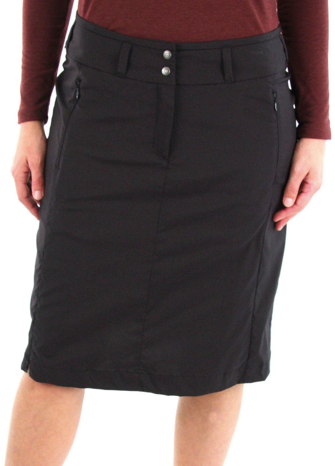 ExOfficio Outlier Skirt Meander Bend Travel Casual Outback Soft 2062-5124 - Black - 18