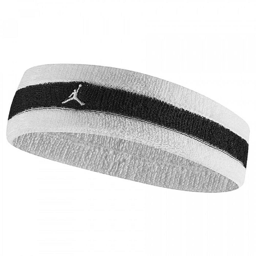Nike Jordan Terrycloth Headband (White/Black) (One Size)