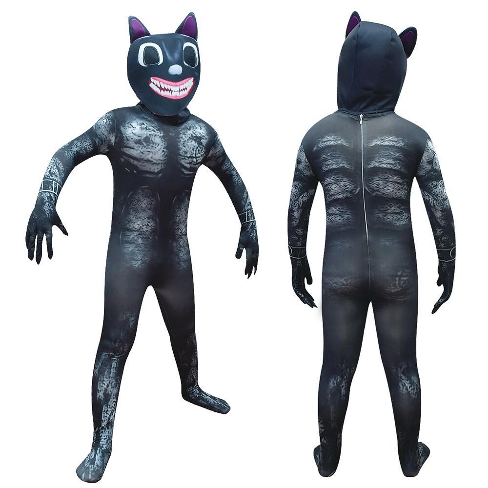 GoodGoods Halloween Kids Cartoon Cat Cosplay Costume Party Outfits Horror Monster Clothes(6-7 Years)