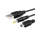 2in1 2 in 1 USB Data Sync Power Charging Charger Cable for Sony PSP 1000 2000 3000 Slim