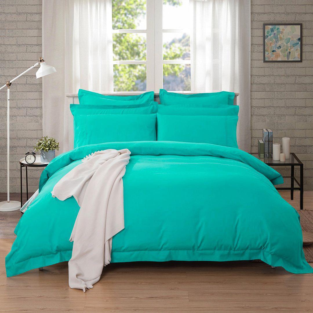 1000TC Tailored King Single Size Quilt/Doona/Duvet Cover Set - Teal