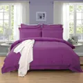 1000TC Tailored Single Size Quilt/Doona/Duvet Cover Set - Purple